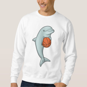 Dolphin at Basketball Sports Sweatshirt