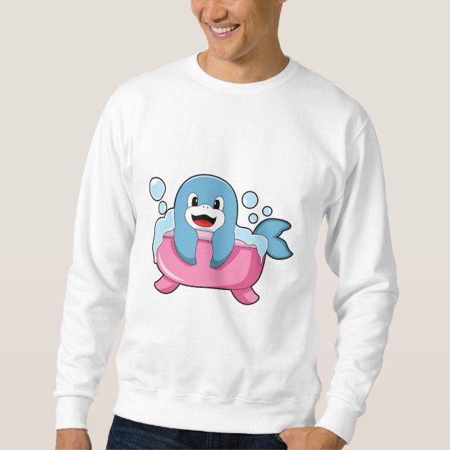 Dolphin auf der Badewanne Sweatshirt (Vorderseite)