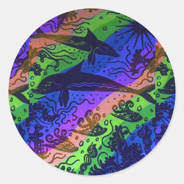 Dolphin-Aufkleber Aufkleber (Vorderseite)