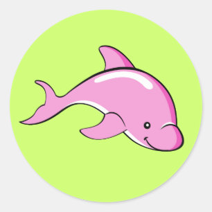 Dolphin-Aufkleber Runder Aufkleber