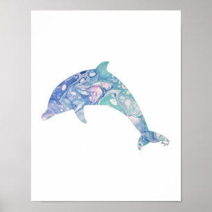 Dolphin, aus Originalgemälde, Dolphin Poster