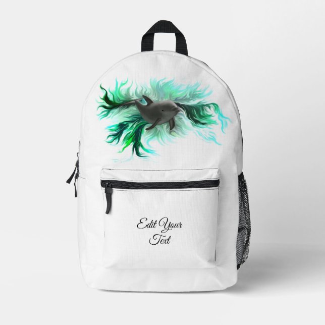 Dolphin Baby Bedruckter Rucksack (Vorderseite)