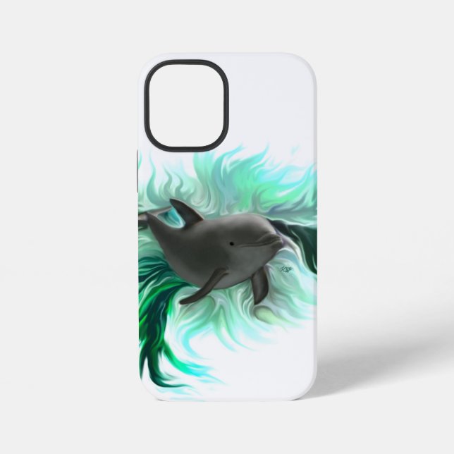 Dolphin Baby iPhone 12 Mini Hülle (Rückseite)