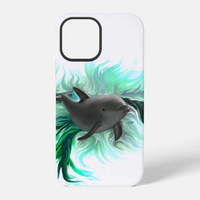Dolphin Baby iPhone 12 Pro Hülle (Rückseite)