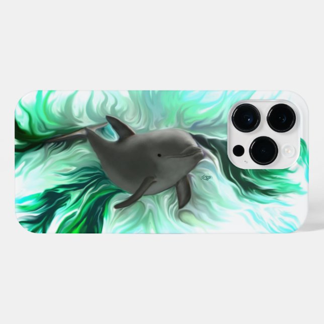 Dolphin Baby iPhone 14 Pro Max Hülle (Rückseite (Horizontal))