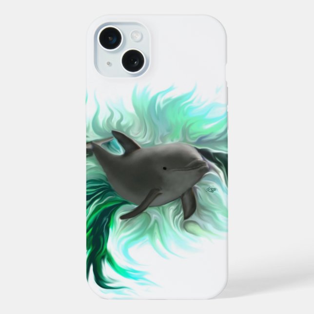 Dolphin Baby iPhone 15 Plus Hülle (Rückseite)