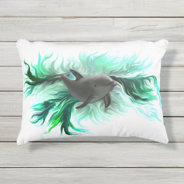 Dolphin Baby Kissen Für Draußen (Vorderseite)