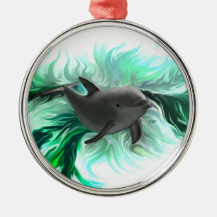 Dolphin Baby Ornament Aus Metall