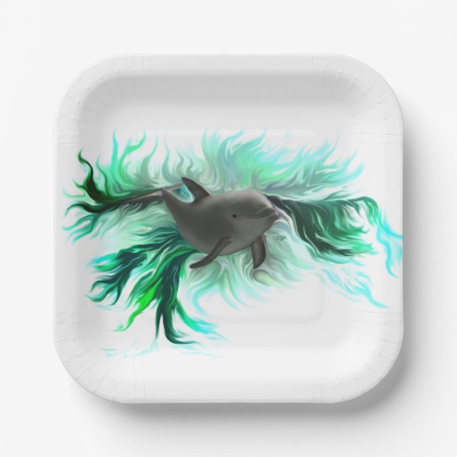 Dolphin Baby Pappteller (Vorderseite)