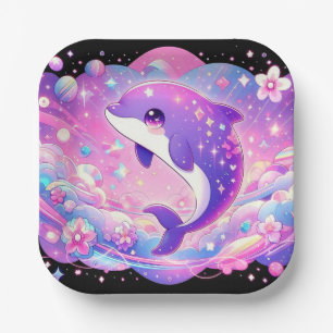 Dolphin-Babydusche Pappteller