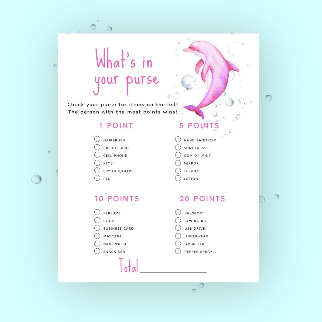 Dolphin-Babydusche - Was in Ihrem Geldbeutel steck (Von Creator hochgeladen)