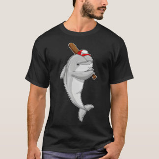 Dolphin Baseball Baseball-Fledermaus T-Shirt