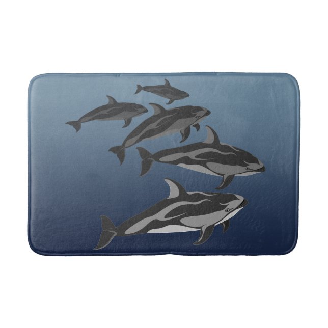 Dolphin Bath Mat Dolphin Kunst, Dichtung und Musik Badematte (Vorderseite)