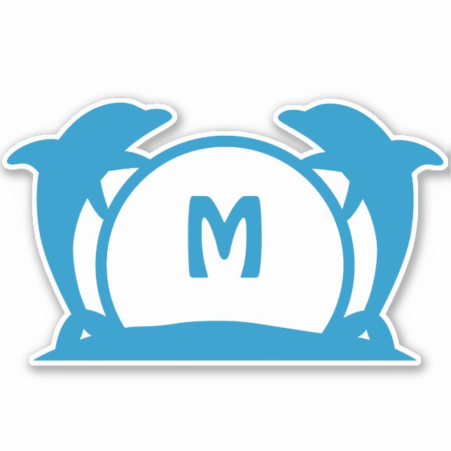 Dolphin Beach Front Mailbox Adressenaufkleber Aufkleber (Vorderseite)