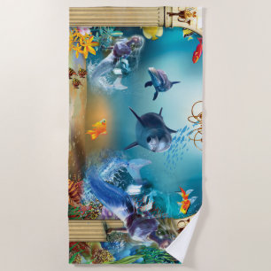 Dolphin Beach Handtuch
