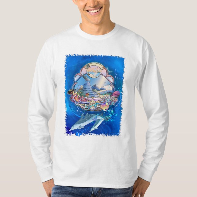 Dolphin Beach Paradise Long Sleeve Shirt (Vorderseite)