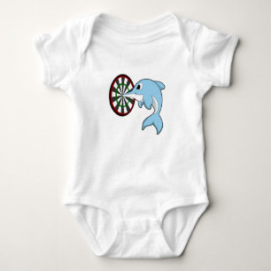 Dolphin bei Dartboard Baby Strampler
