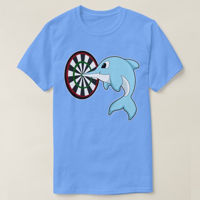 Dolphin bei Dartboard T-Shirt (Design vorne)