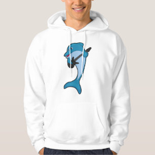 Dolphin bei Musik mit Gitarre Hoodie