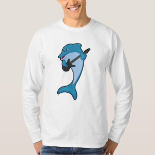 Dolphin bei Musik mit Gitarre T-Shirt