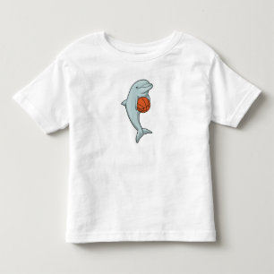 Dolphin beim Basketball-Sport Kleinkind T-shirt