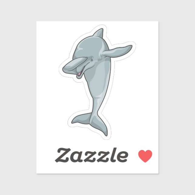 Dolphin beim Hip Hop Dance Dab Aufkleber (Blatt)