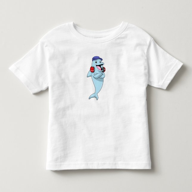 Dolphin beim Hören von Musik Kleinkind T-shirt (Vorderseite)