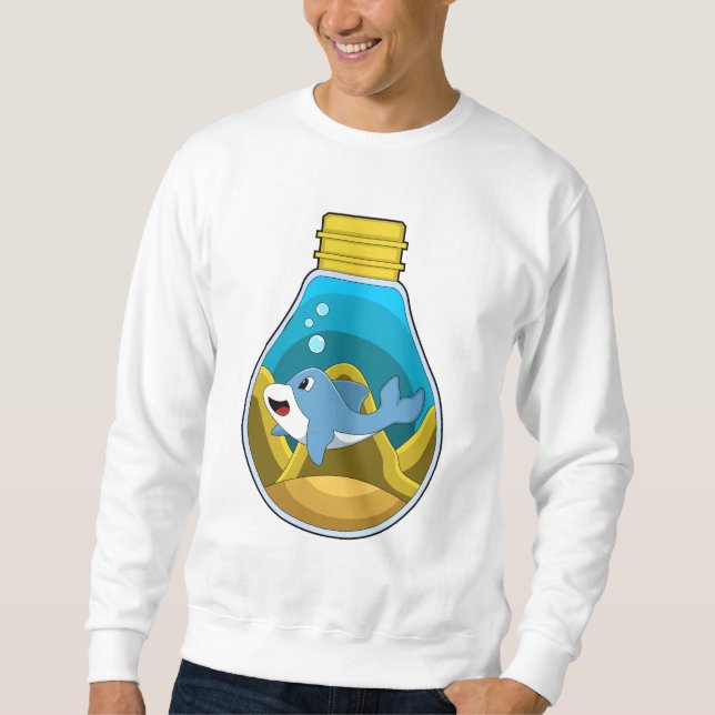 Dolphin beim Schwimmen im Aquarium Sweatshirt (Vorderseite)