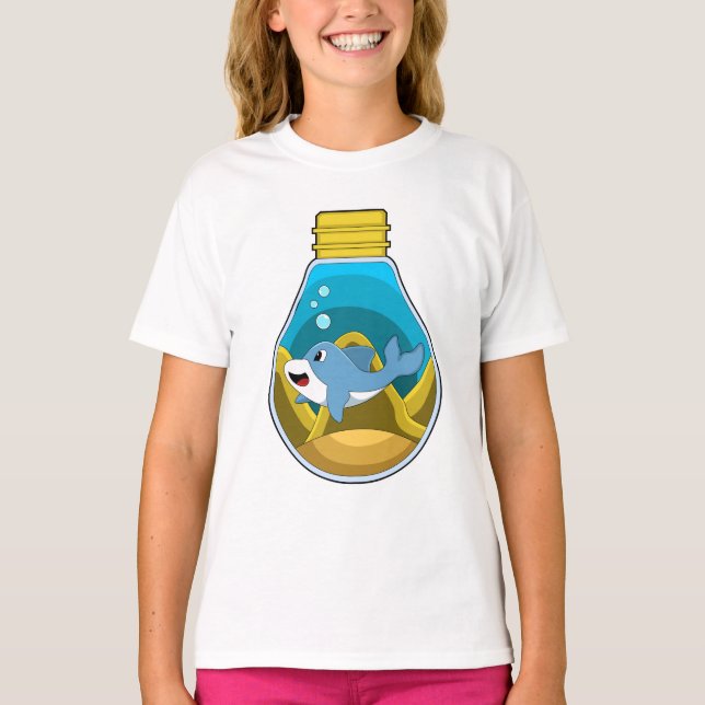 Dolphin beim Schwimmen im Aquarium T-Shirt (Vorderseite)