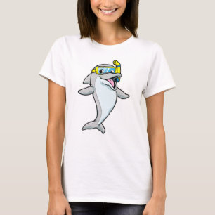 Dolphin beim Tauchen mit Schnorchel T-Shirt