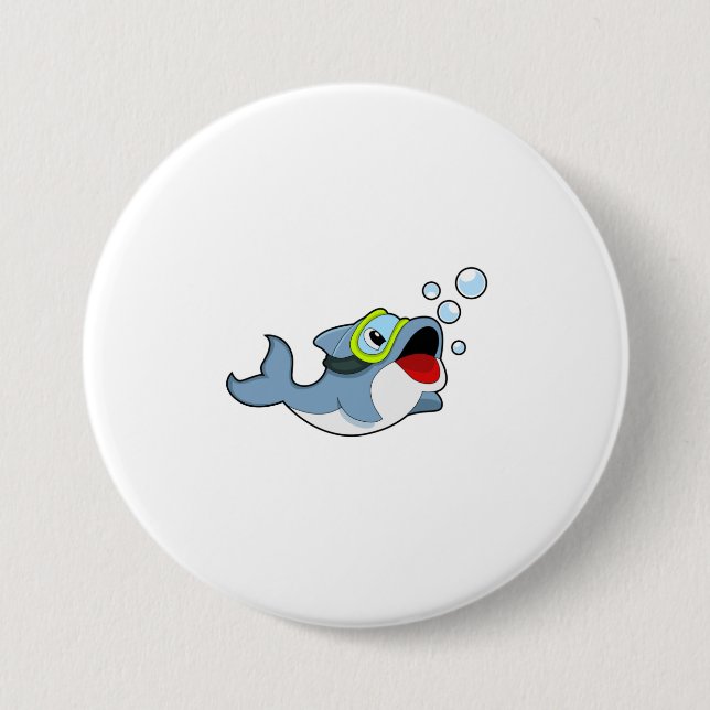 Dolphin beim Tauchen mit Wasserblasen.PNG Button (Vorderseite)