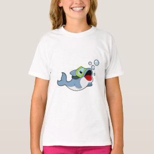Dolphin beim Tauchen mit Wasserblasen.PNG T-Shirt