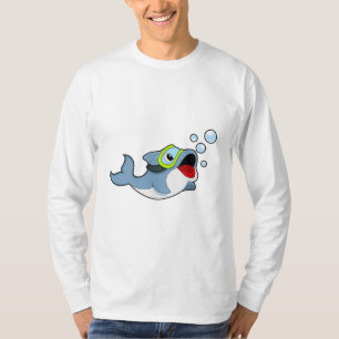 Dolphin beim Tauchen mit Wasserblasen.PNG T-Shirt