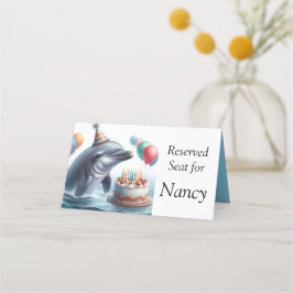 Dolphin Birthday Platzkarte