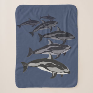 Dolphin Blanket Weiße Seite Dolphin Sherpa Blanket Sherpadecke