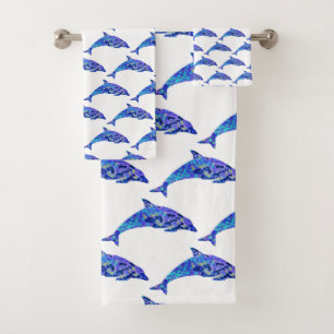 Dolphin blasen badhandtuch set