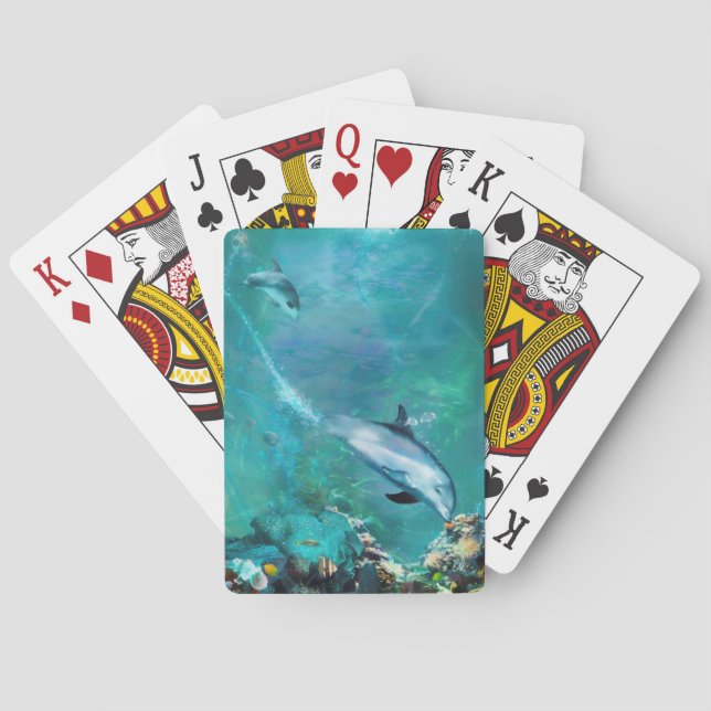 DOLPHIN BLUE OCEAN DIVERS SPIELKARTEN (Rückseite)