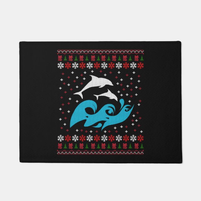 Dolphin Christmas Fußmatte (Vorderseite)
