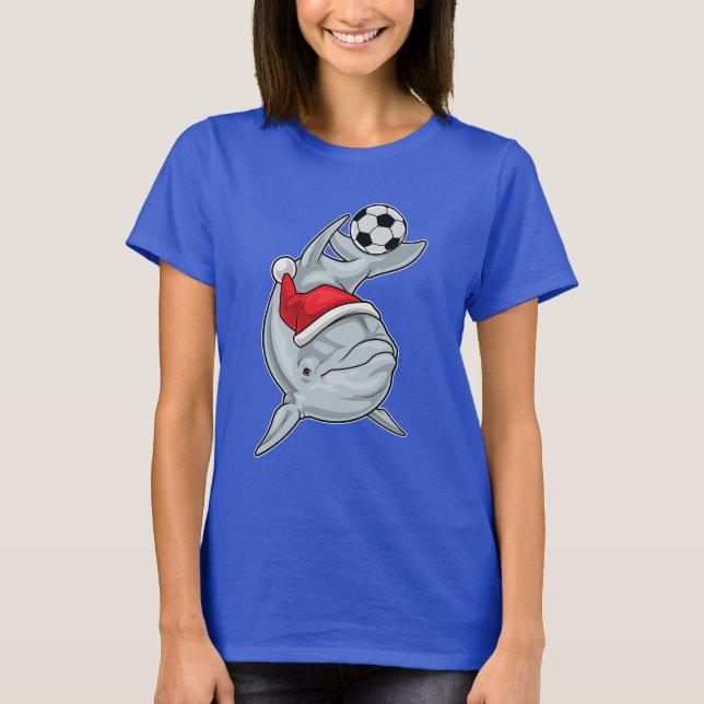 Dolphin Christmas Soccer T-Shirt (Vorderseite)