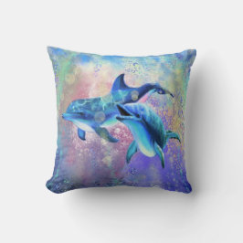 Dolphin Couple - Liebe - Happy Kissen