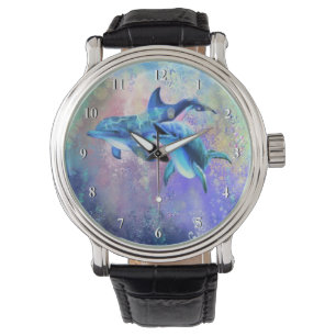 Dolphin Couple Watch Happy Family Armbanduhr