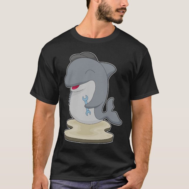 Dolphin Craftsman Wrench T-Shirt (Vorderseite)