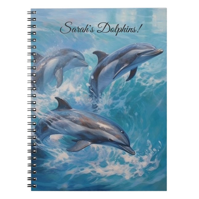 Dolphin Custom Notebook Notizblock (Vorderseite)