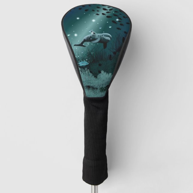 Dolphin Dream Golf Headcover (Vorderseite)