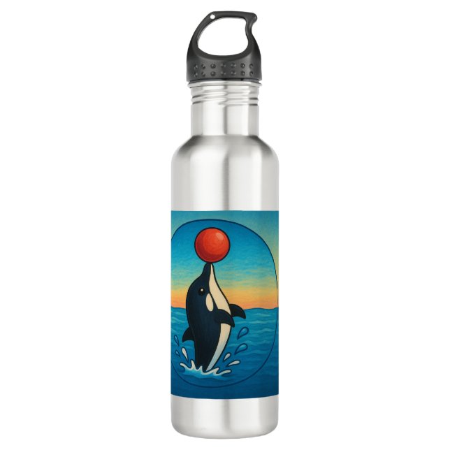 Dolphin Dream Water Flasche Edelstahlflasche (Vorderseite)