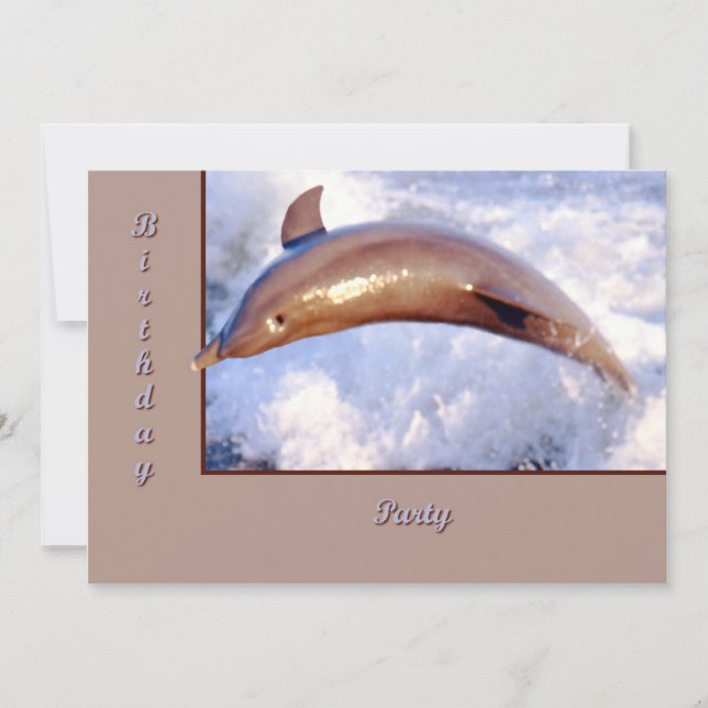 Dolphin Einladung (Vorderseite)