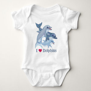 Dolphin-Familie Baby Strampler