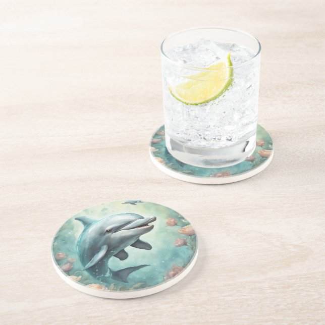 Dolphin Fantasy 8 Getränkeuntersetzer (Seite)