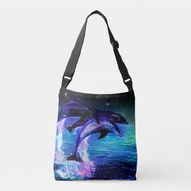 Dolphin Fantasy Tragetaschen Mit Langen Trägern (Vorderseite)