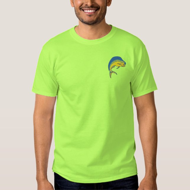 Dolphin Fish Besticktes T-Shirt (Vorderseite)